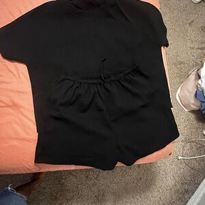 SHEIN Black Casual Two-Piece Set